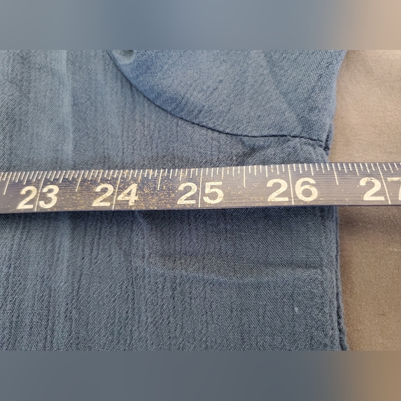 St. John's Bay Blue Boho V-Neck Tunic Top Flower Embroidery Women's Size 2X - Picture 9 of 12